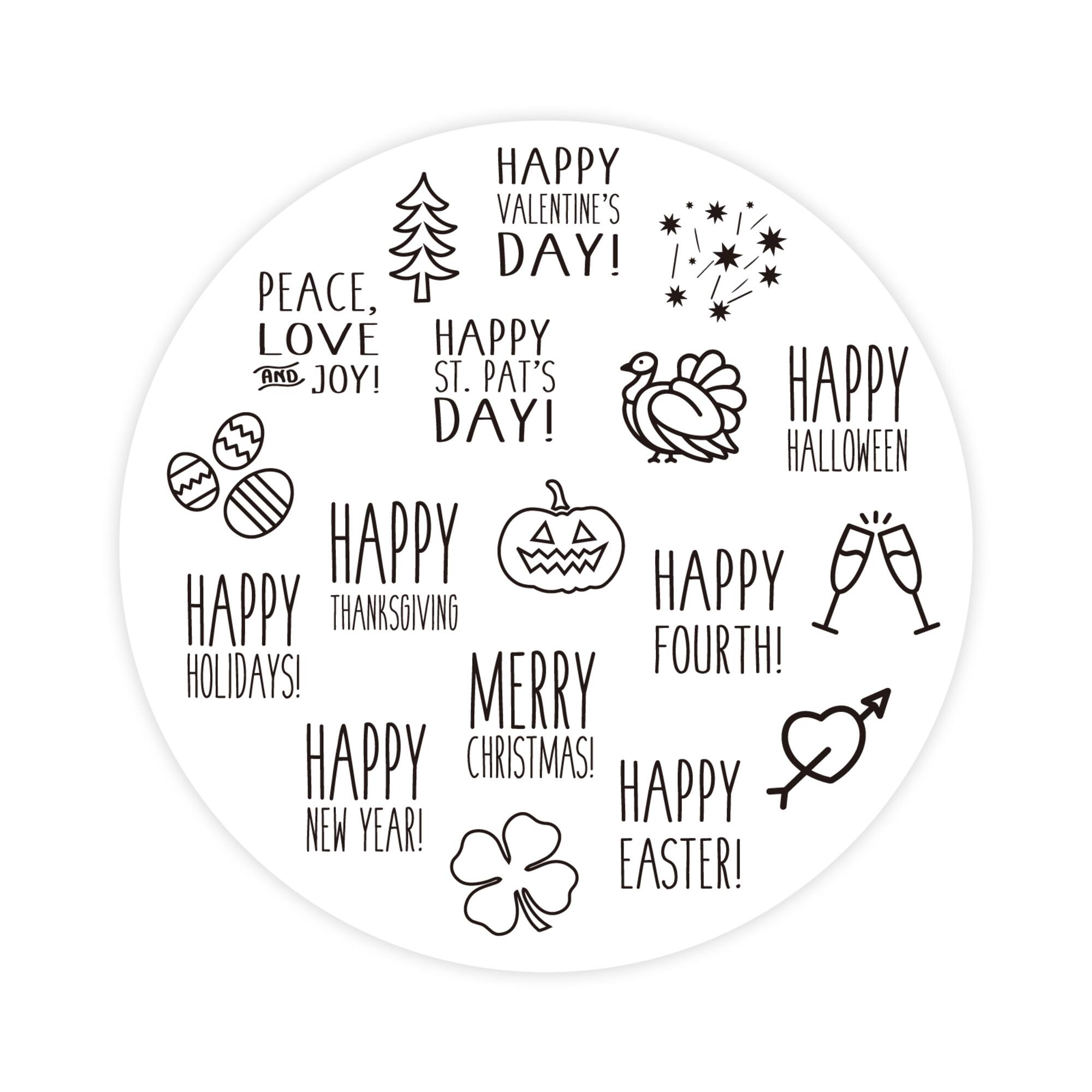 All Holiday Jar of Wood Stamps by Recollections™